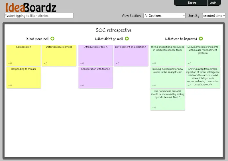 Screenshot of typical qbr process